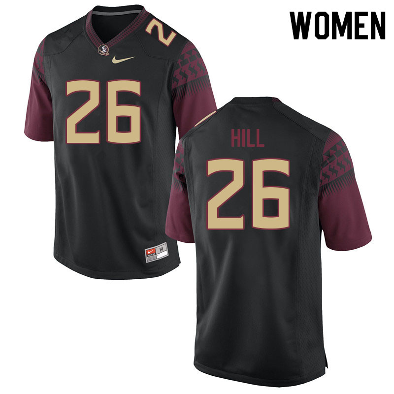 Women #26 Bryson Hill Florida State Seminoles College Football Jerseys Sale-Black